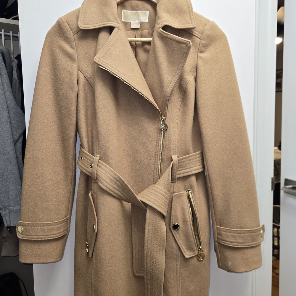 Michael Kors Camel Belted Trench Coat